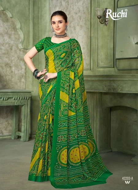 Star Chiffon Vol 193 By Ruchi Chiffon Saree Wholesale In India